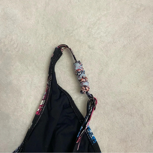 New! SET Seafolly Water Garden Bikini Top Bottoms Floral Black NWOT 28556 - Picture 11 of 12